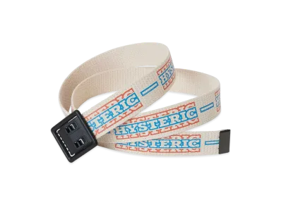 HYSTERIC GLAMOUR STRIPE LOGO Tape Belt "White"