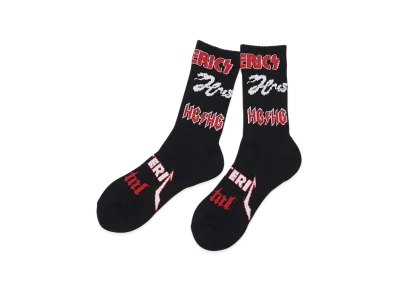 HYSTERIC GLAMOUR METAL LOGO Pattern Sports Socks "Black"