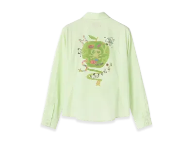 HYSTERIC GLAMOUR Minky Compact Shirt "Green"