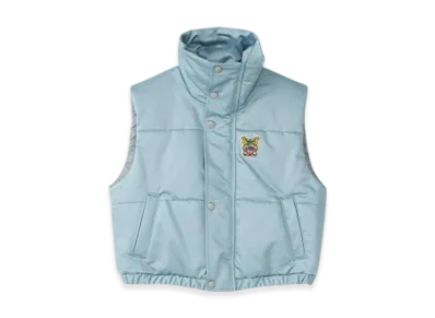 HYSTERIC GLAMOUR Levitated Girl Patch Short Vest "Blue"