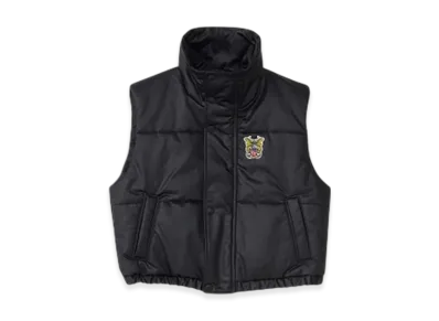 HYSTERIC GLAMOUR Levitated Girl Patch Short Vest "Black"