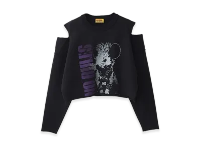 HYSTERIC GLAMOUR No Rules Short Sweatshirt "Black"