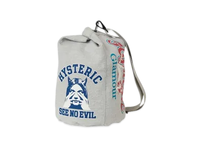 HYSTERIC GLAMOUR Colleege Collage Sweat Shoulder Bag "Top Gray"