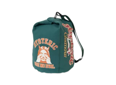 HYSTERIC GLAMOUR Colleege Collage Sweat Shoulder Bag "Green"