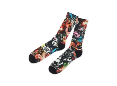 HYSTERIC GLAMOUR Killer Queen Pattern Sports Socks "Black"