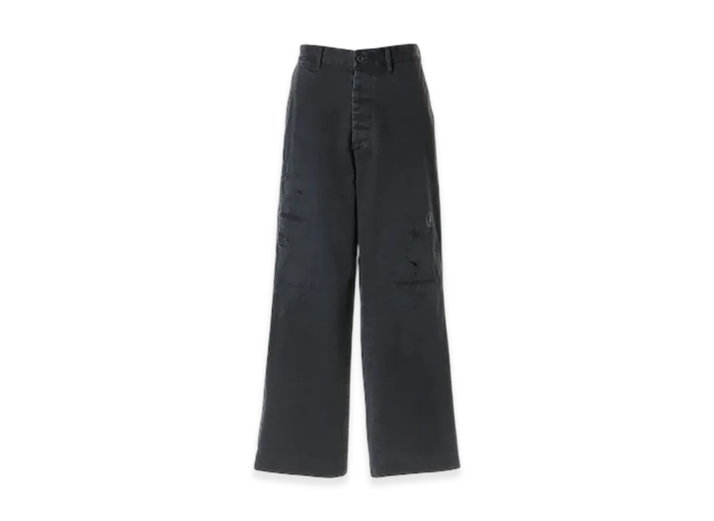 HYSTERIC GLAMOUR Woman On Skull Stamp Chino Pants "Black"