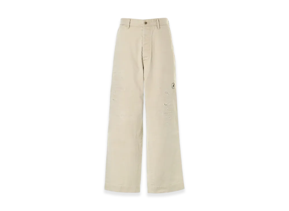 HYSTERIC GLAMOUR Woman On Skull Stamp Chino Pants "Beige"