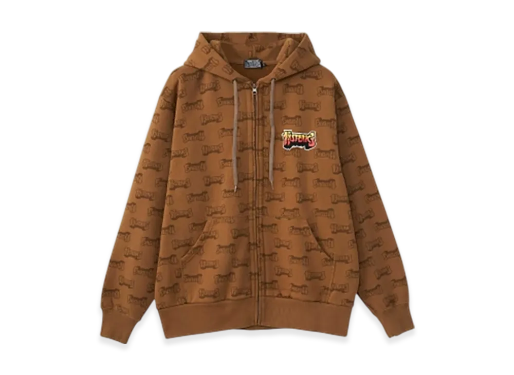 HYSTERIC GLAMOUR Bad Ass Logo Print Hoodie "Brown"