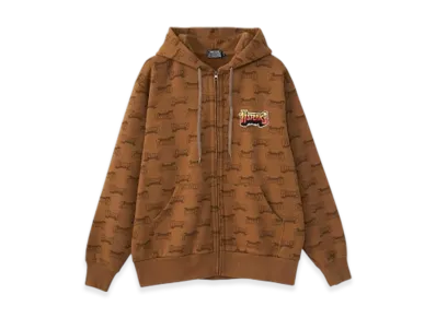 HYSTERIC GLAMOUR Bad Ass Logo Print Hoodie "Brown"