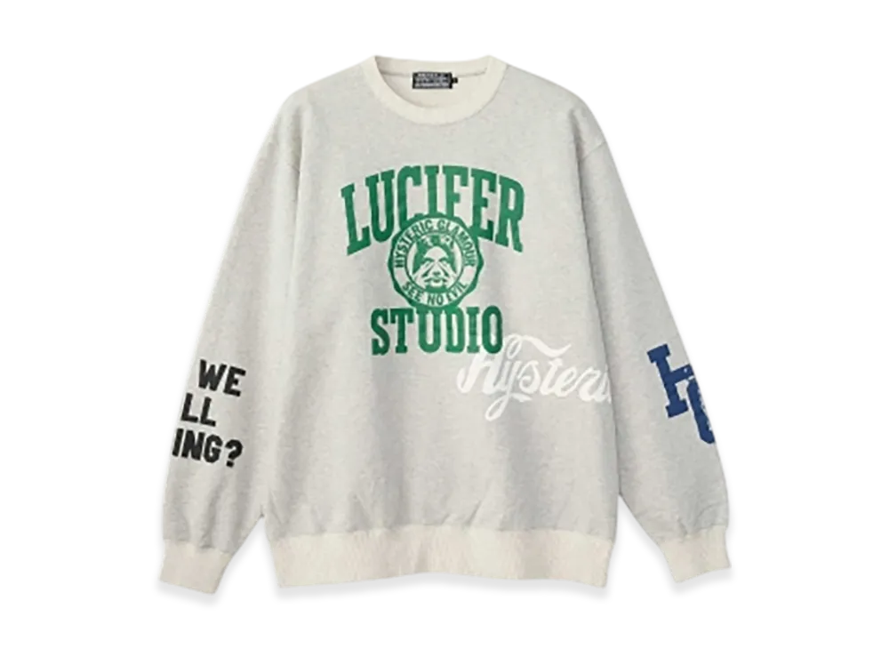 HYSTERIC GLAMOUR Lucifer Studio Sweatshirt "Top Gray"
