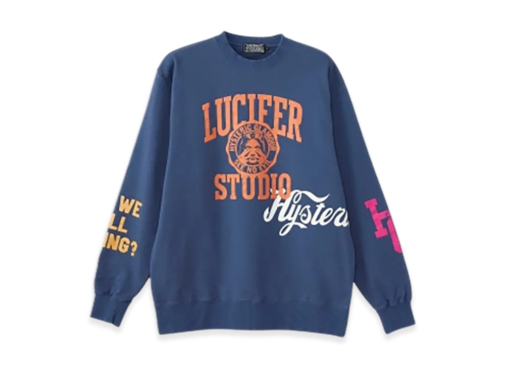 HYSTERIC GLAMOUR Lucifer Studio Sweatshirt "Navy"