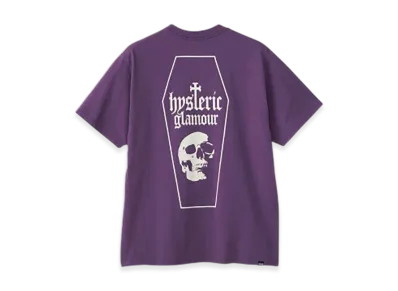 HYSTERIC GLAMOUR Skull Coffin T-Shirt "Purple"