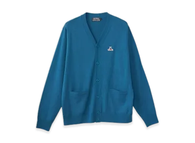 HYSTERIC GLAMOUR Speak No Evil Patch Cardigan "Blue"