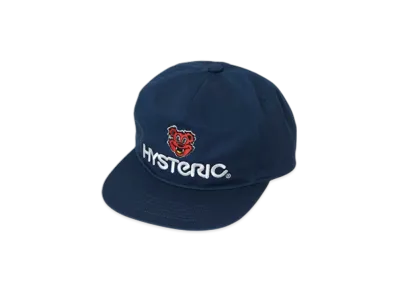 HYSTERIC GLAMOUR Fire Bear Magazine Embroidered Cap "Navy"