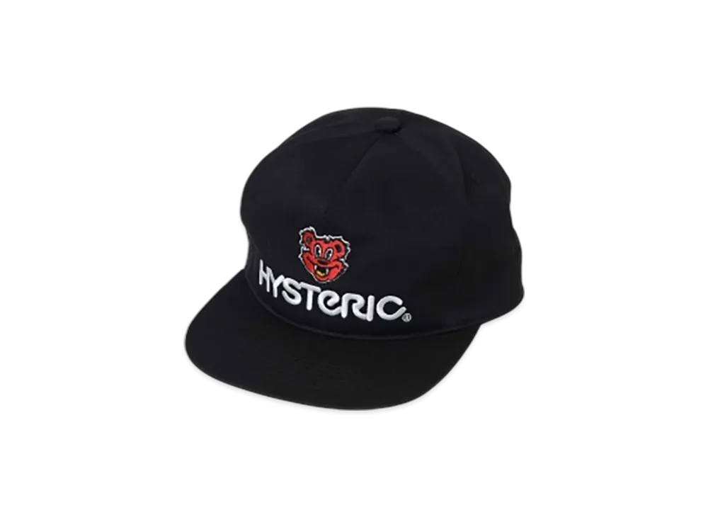 HYSTERIC GLAMOUR Fire Bear Magazine Embroidered Cap "Black"