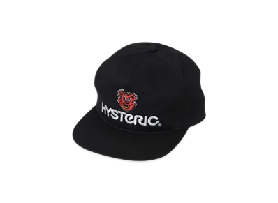 HYSTERIC GLAMOUR Fire Bear Magazine Embroidered Cap "Black"