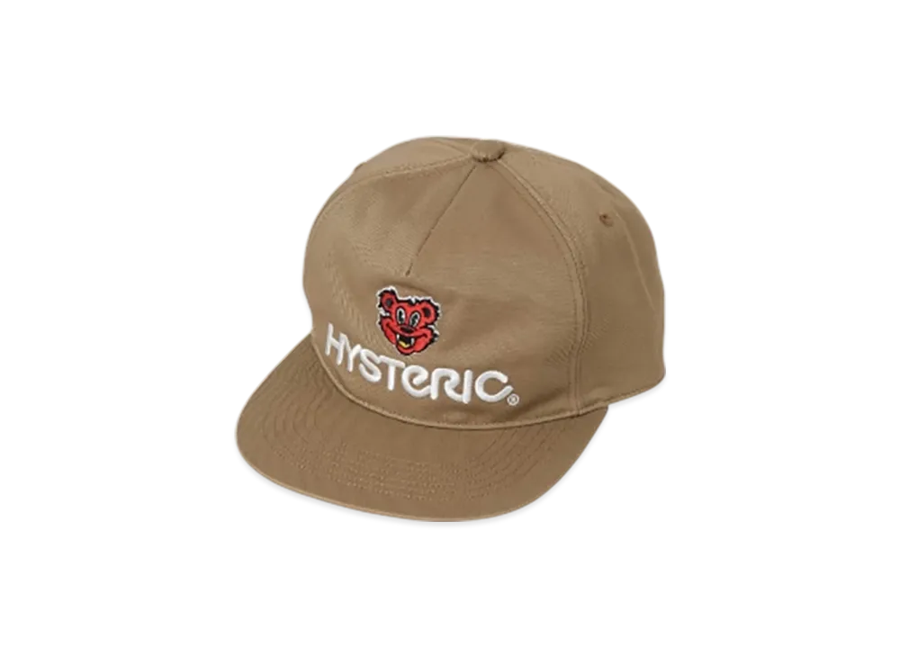 HYSTERIC GLAMOUR Fire Bear Magazine Embroidered Cap "Beige"