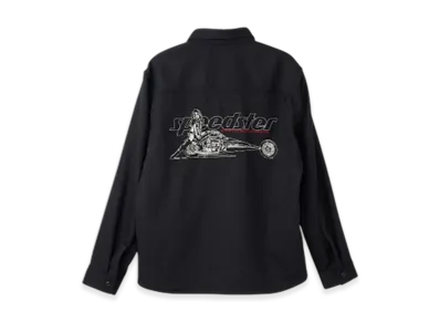 HYSTERIC GLAMOUR Speedster Embroidery Cpo Shirt "Black"