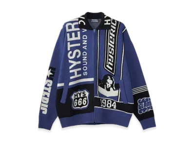 HYSTERIC GLAMOUR Sound And Vision Jacquard Jacket "Blue"