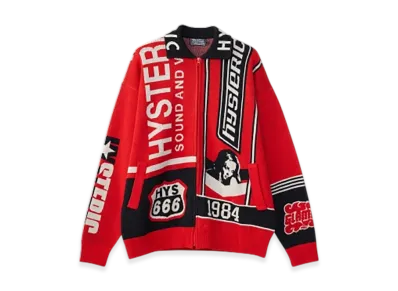 HYSTERIC GLAMOUR Sound And Vision Jacquard Jacket "Red"