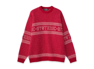 HYSTERIC GLAMOUR Hysteric Logo Jacquard Sweater "Pink"