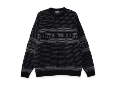 HYSTERIC GLAMOUR Hysteric Logo Jacquard Sweater "Black"