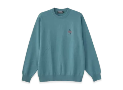 HYSTERIC GLAMOUR Vixen Girl Embroidery Sweater "Blue"