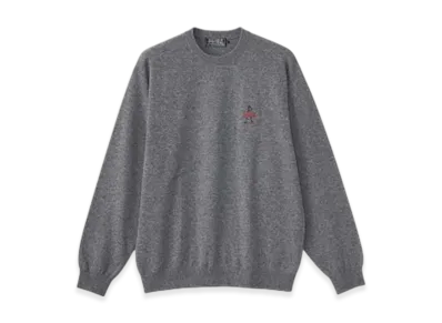 HYSTERIC GLAMOUR Vixen Girl Embroidery Sweater "Top Gray"