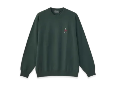 HYSTERIC GLAMOUR Vixen Girl Embroidery Sweater "Khaki"