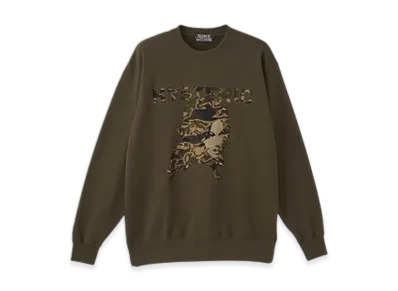 HYSTERIC GLAMOUR Woman Head Back Applique Sweatshirt "Khaki"
