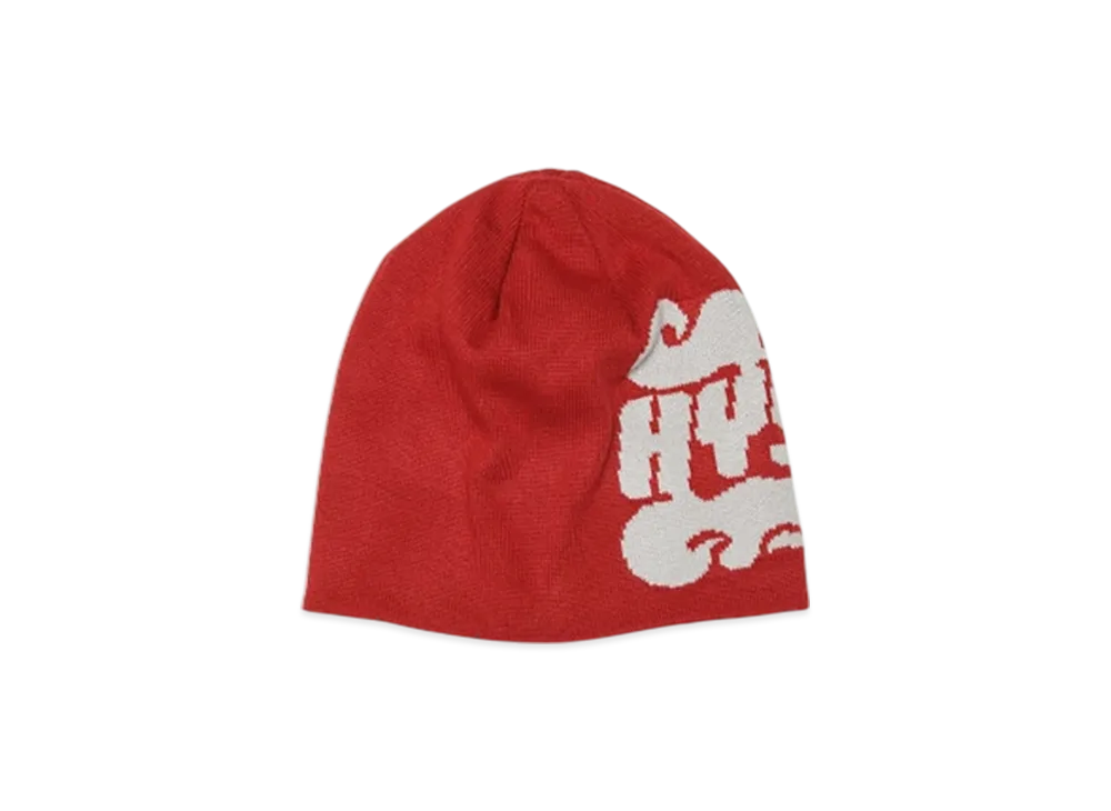 HYSTERIC GLAMOUR Flame Logo Short Beanie "Red"
