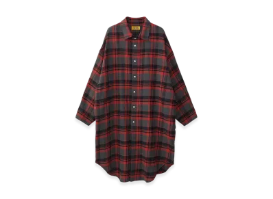 HYSTERIC GLAMOUR FM Mondo Radio Check Shirt Dress "Red"