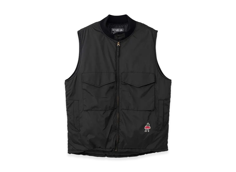 HYSTERIC GLAMOUR Vixen Girl Patch Military Vest "Black"