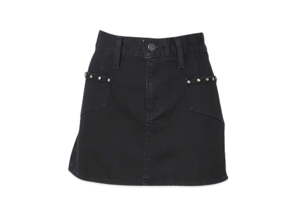HYSTERIC GLAMOUR Back Lace-Up Micro Mini Denim Skirt "Black"