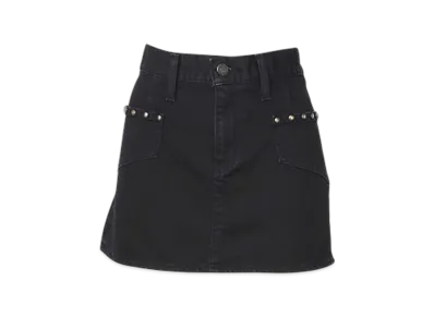 HYSTERIC GLAMOUR Back Lace-Up Micro Mini Denim Skirt "Black"