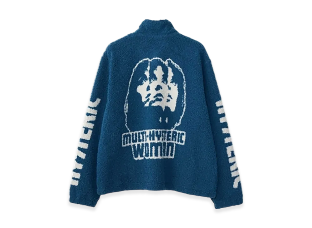 HYSTERIC GLAMOUR Amplified Jacquard Boa Jumper "Blue"