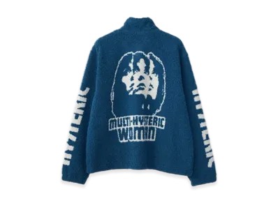 HYSTERIC GLAMOUR Amplified Jacquard Boa Jumper "Blue"