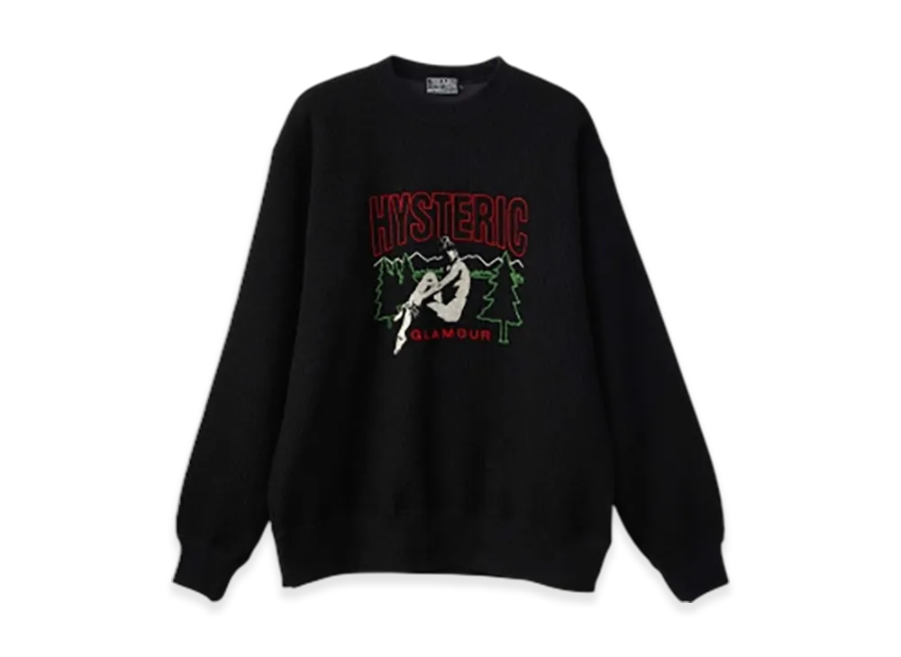 HYSTERIC GLAMOUR Bad Ass Mama Embroidery Sweatshirt 