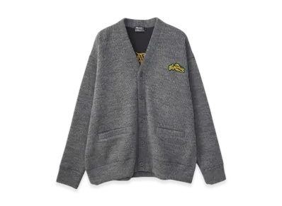 HYSTERIC GLAMOUR The Hysterics Embroidered Cardigan "Top Gray"