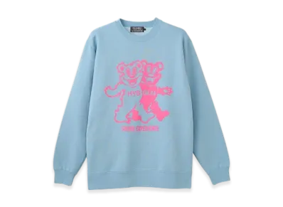 HYSTERIC GLAMOUR Fire Bear Party Sweatshirt "Blue"