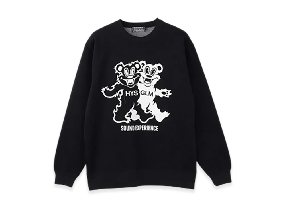 HYSTERIC GLAMOUR Fire Bear Party Sweatshirt "Black"