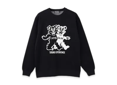 HYSTERIC GLAMOUR Fire Bear Party Sweatshirt "Black"