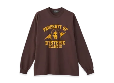 HYSTERIC GLAMOUR Property Of Hysteric T-Shirt "Brown"