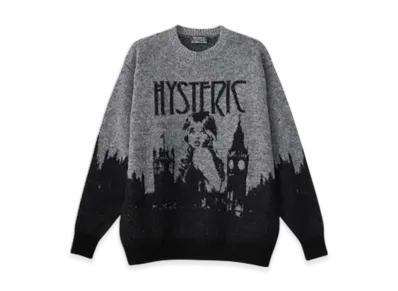 HYSTERIC GLAMOUR London Calling Jacquard Sweater "Black"