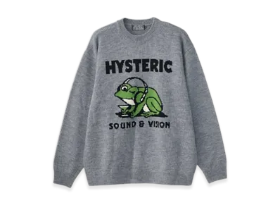 HYSTERIC GLAMOUR Diggy Knit Sweater "Top Gray"