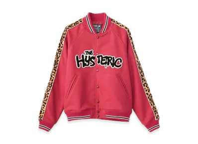 HYSTERIC GLAMOUR Bloody Hysteric Patch Stadium Jacket "Pink"