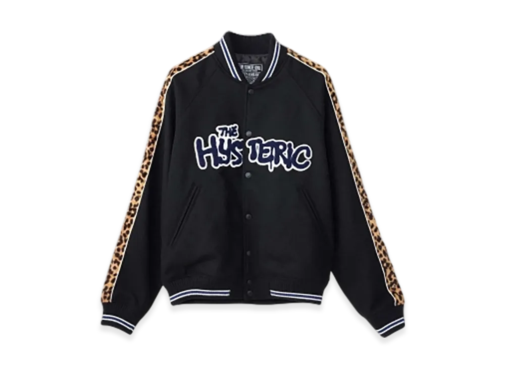 HYSTERIC GLAMOUR Bloody Hysteric Patch Stadium Jacket "Black"