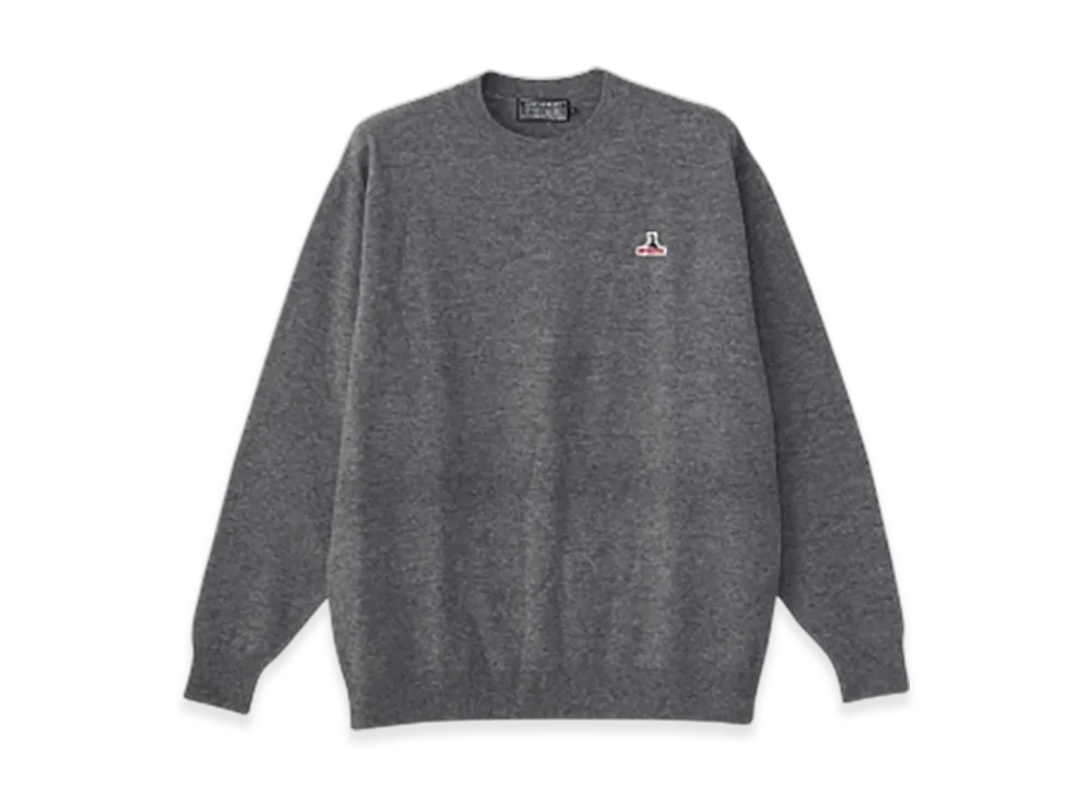 HYSTERIC GLAMOUR Speak No Evil Patch Sweater "Top Gray"