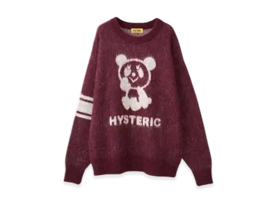 HYSTERIC GLAMOUR Hysteric Panda Jacquard Sweater "Red"