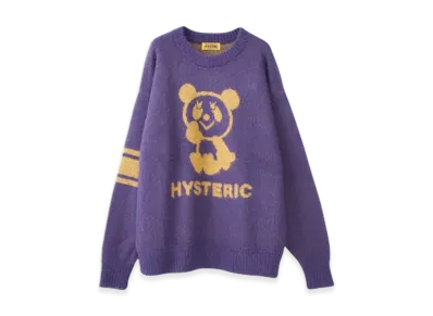 HYSTERIC GLAMOUR Hysteric Panda Jacquard Sweater "Purple"